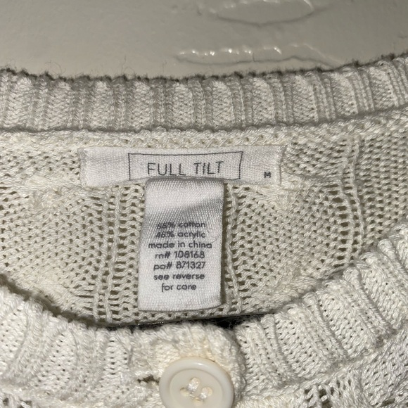 Full Tilt Long Sleeve Button Up Dainty Sweater - Picture 3 of 3